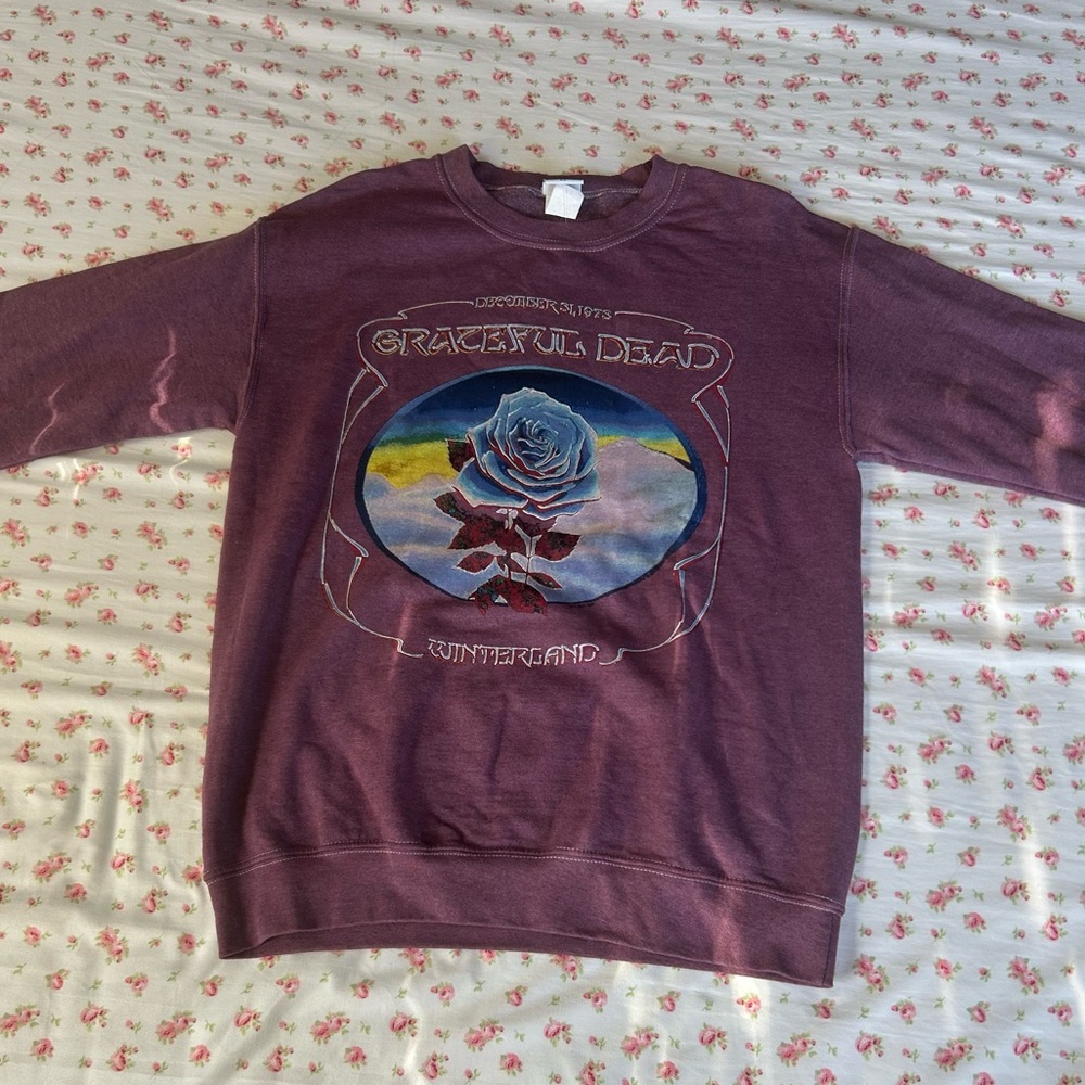 🌲Junk Food Clothing GRATEFUL DEAD Purple Crewneck Sweater🌲
